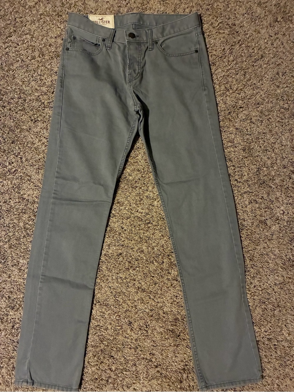Hollister Men's Slate Gray Slim Straight Jeans